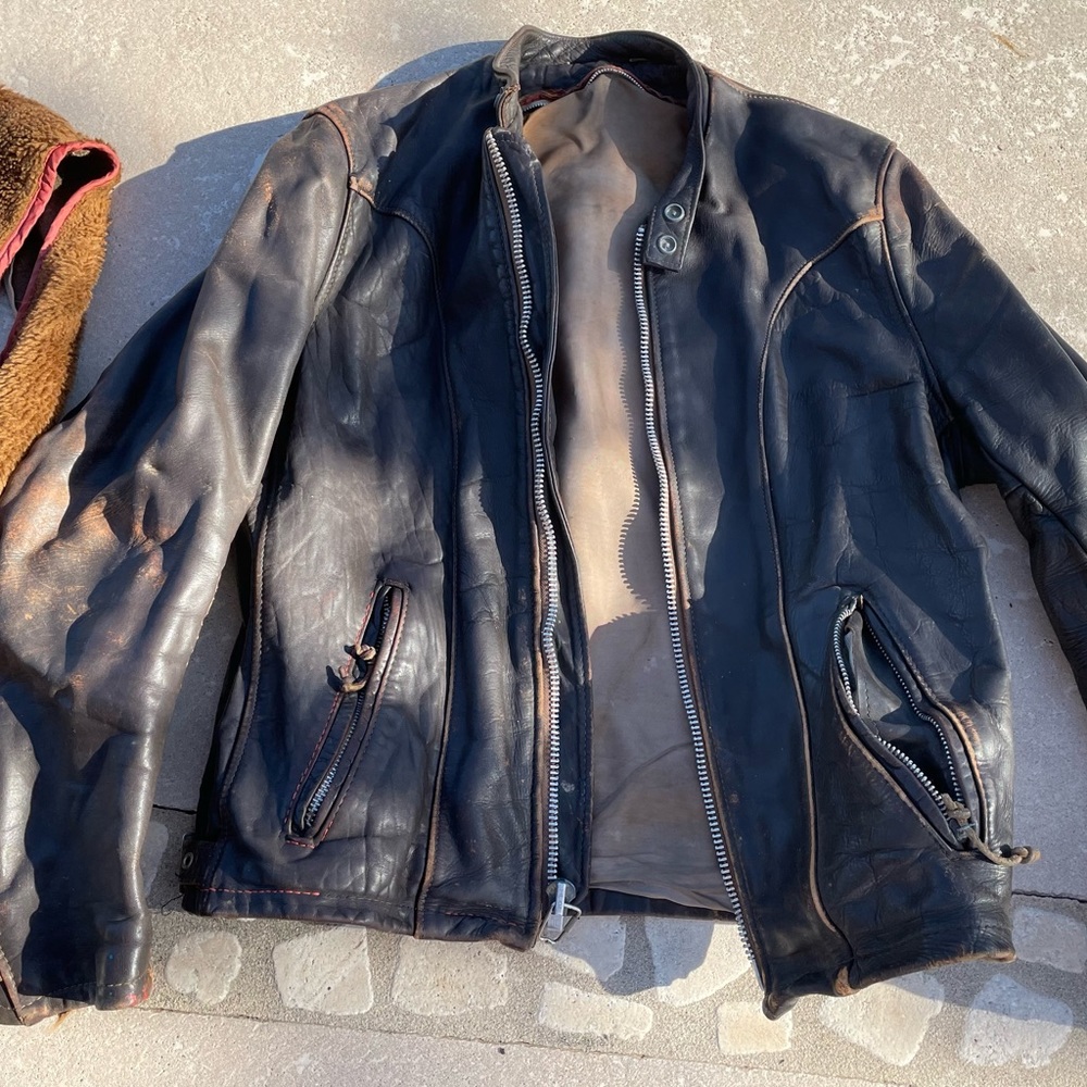 Vintage Schott leather jacket.